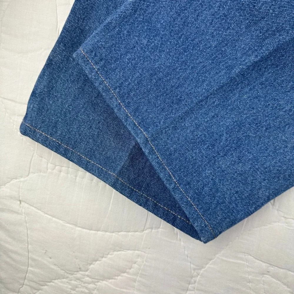 LL‎ Bean Jeans Mens Comfort Waist Straight 42x29 Blue Denim VTG Cotton 250265